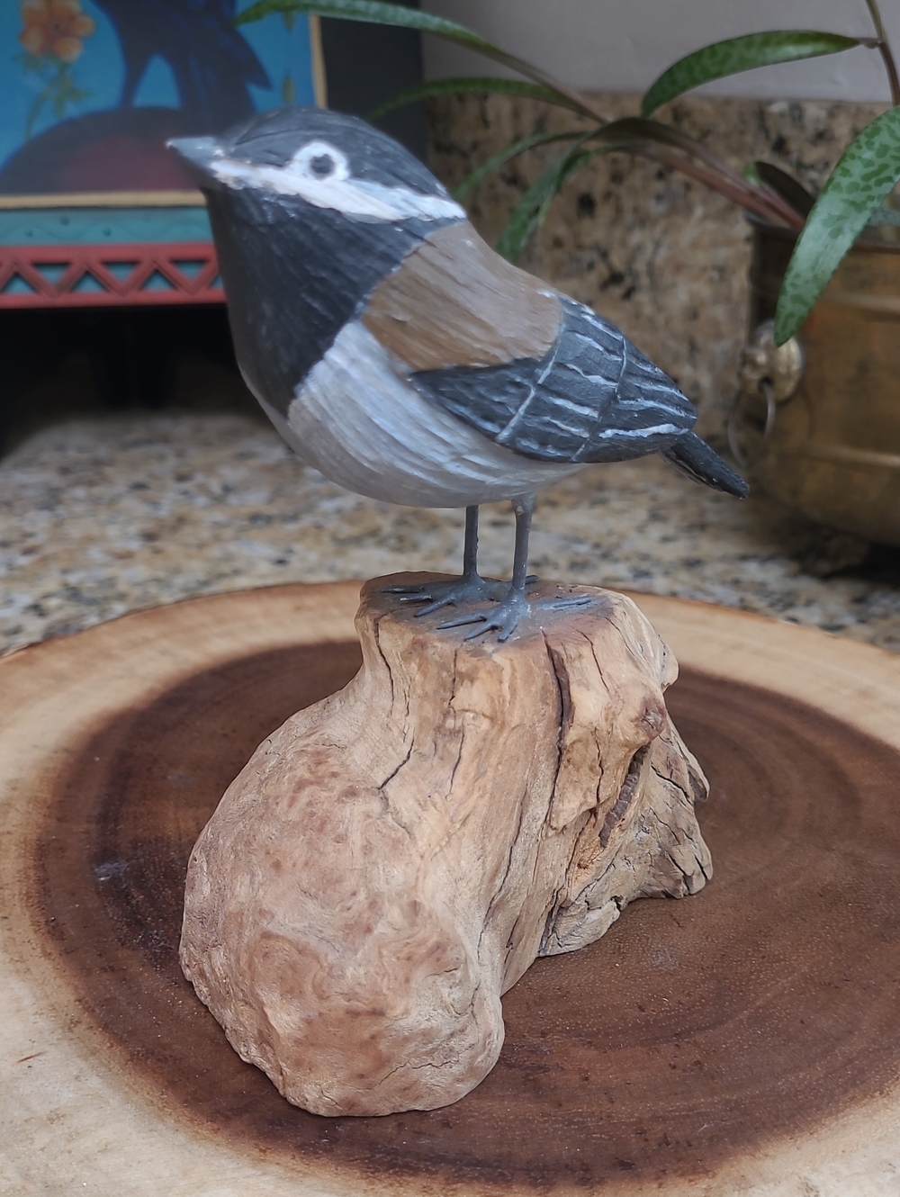 Handcarved And Painted California Chickadee By Al Mc Henry